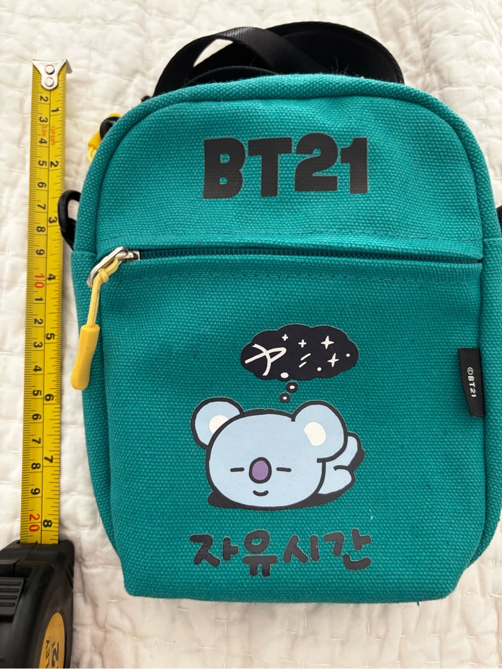 BT21 Koya Teal Crossbody Bag with Character Print RM BTS